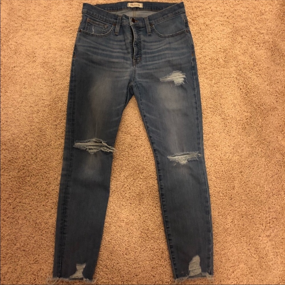Madewell 9” high rise skinny jeans
